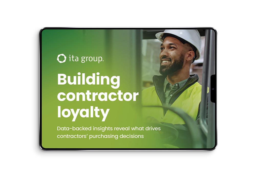 cover of contractor loyalty research on ipad